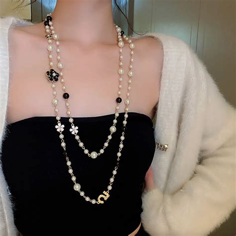 cc necklace dupe|chanel double layer necklace.